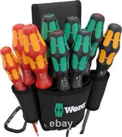 Ensemble de ceinture Wera 9620 avec 1 tournevis et 10 embouts Ph, Pozi, Fente, Torx, 136032