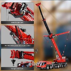 Ensemble de construction de camion-grue mobile, 4460 pièces, grue lourde télécommandée par application