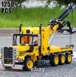 Ensemble de construction de camions lourds jaunes de 1250 pièces, non LEGO