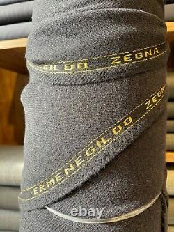 Ermenegildo Zegna Tissu Noir Cachemire-laine Pour Manteau De Luxe Doux 2,5 M 470 $
