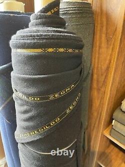 Ermenegildo Zegna Tissu Noir Cachemire-laine Pour Manteau De Luxe Doux 2,5 M 470 $