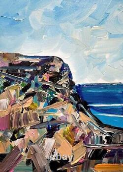 Expressionnisme Corbellique 12x9 Cliff Bluff Atlantic Canvas Heavy Paint Gallery Art