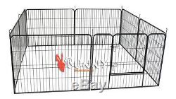 Heavy Duty 8 Piece Puppy Dog Run Jouer Pen Pen Enclosure Whelping Cage Playpen