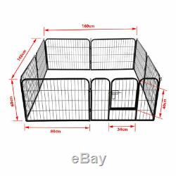 Heavy Duty Puppy Playpen Whelping 8 Piece Dog Run Enclosure Extra Large Pen Zc