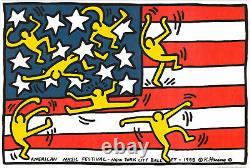 Keith Haring'new York City Ballet' Rare Original 1988 Affiche D'art Pop