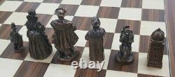 King Henry VIII Heavy Metal Chess Set Pièces D'étain Métallique Seulement Dans La Boîte Pas De Planche