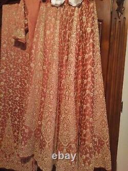 Lehenga de mariée 3 pièces avec lourde broderie nouvelle taille L exquise