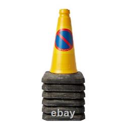 Lot de 12 cônes de signalisation lourds de 450 mm de hauteur, interdit de stationner / d'attendre, 2 pièces