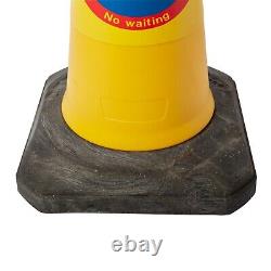 Lot de 12 cônes de signalisation lourds de 450 mm de hauteur, interdit de stationner / d'attendre, 2 pièces