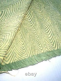 Magnifique Luxe Chenille Chevron Herringbone Tissu Résistant Scrapyellow Green