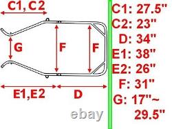 New Easy Entry Heavy Duty Ajustable 7 Pièces Arbres Courbés 60-72 Unité