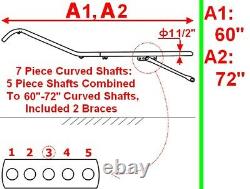 New Easy Entry Heavy Duty Ajustable 7 Pièces Arbres Courbés 60-72 Unité