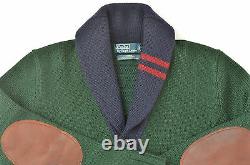 New Polo Ralph Lauren Homme Heavy Merino Coude-patch Châle Cardigan
