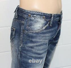 Nouveau avec étiquettes hommes DSQUARED 2 Jean Heavy repair patch taille 38 pouces prix de vente conseillé £310