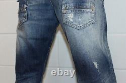 Nouveau avec étiquettes hommes DSQUARED 2 Jean Heavy repair patch taille 38 pouces prix de vente conseillé £310