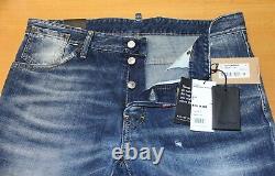 Nouveau avec étiquettes hommes DSQUARED 2 Jean Heavy repair patch taille 38 pouces prix de vente conseillé £310