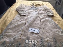 Nouveau costume original Suffuse organza blanc cassé lourdement brodé en 3 pièces - Grand