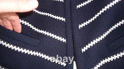 Nouvelle Karen Millen Fabuleux Robe De Qualité Lourde Marine / Blanc Taille De La Combinaison 16