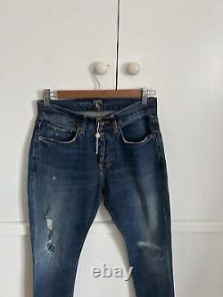 PRPS Jeans Homme 30x28 Windsor Crop Skinny Heavy Whiskered Dark Patch Wash NEUF