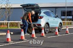 Pack de 12 cônes de signalisation rouges, haute résistance, 450 mm de haut, 2 pièces