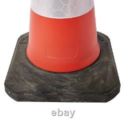 Pack de 12 cônes de signalisation rouges, haute résistance, 450 mm de haut, 2 pièces