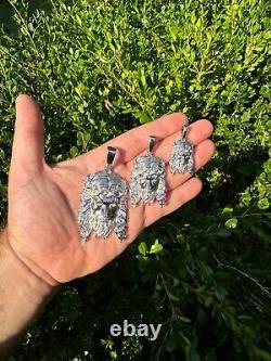 Pendentif Jésus en argent massif 925 véritable et solide, lourd