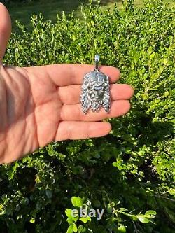 Pendentif Jésus en argent massif 925 véritable et solide, lourd