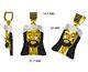 Pendentif Lourd En Tête Moissanite En Or Jaune 14k Plaqué, Visage De Jésus