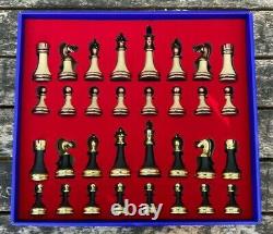 Pièces D'échecs Fabriquées À La Main Top Métal Zamak Classique Échecs Figurines Roi 3.54