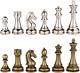 Pièces D'échecs En Métal Lourd Supplémentaires Janus Silver Et Bronze Avec Roi De 4,5 Pouces Et Ex