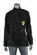 Polo Ralph Lauren Rugby Black Heavy Fleece Belted Crest Jacket Nouveau