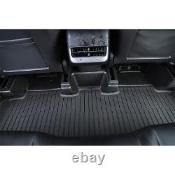 Pour Tesla Model Y Ensemble de Tapis TPE 3 Pièces Résistant Non Glissant Toutes Saisons Durable