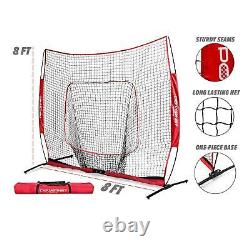 Powernet 8x8 Xlp Pro Net One Piece Cadre Heavy Tee Strike Zone Boules D'entraînement