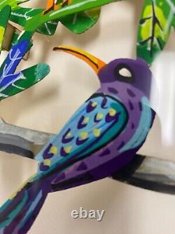 Preuve d'artiste d'oiseaux exotiques par David Gerstein Découpe au laser peinte à la main Numérotée Limitée Nouvelle