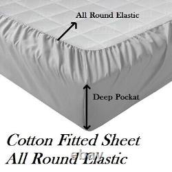 Qualité lourde 1000TC 100% coton argenté, tous les articles de literie, toutes les tailles de draps de lit.