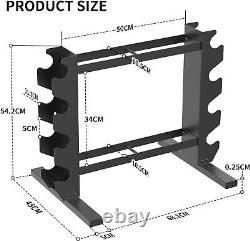 Rangement d'haltères lourdes pour la maison avec support de poids et de kettlebells.