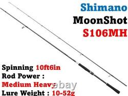 SHIMANO 21 MoonShot S106MH 10ft6in Medium Heavy 2 pièces Shore Casting du Japon