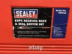 Sealey Highy Duty 52 Pièce Course De Roulement Et Seal Driver Set 18- 74ø Vs7032 Nos