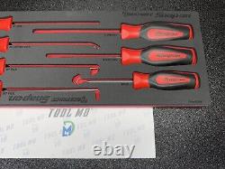 Snap-on Tools NOUVEAU Set de 7 Pièces en Rouge avec Poignée Souple en Mousse Résistante SGLAS01FSETFR