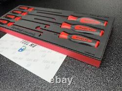 Snap-on Tools NOUVEAU Set de 7 Pièces en Rouge avec Poignée Souple en Mousse Résistante SGLAS01FSETFR