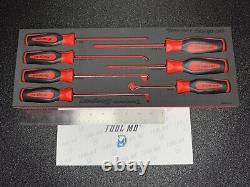 Snap-on Tools NOUVEAU Set de 7 Pièces en Rouge avec Poignée Souple en Mousse Résistante SGLAS01FSETFR