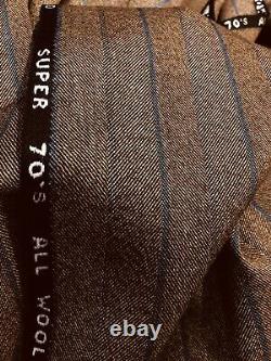 Super 70s Vintage Tissu De Qualité Anglaise Vêtement 3.20longueur
