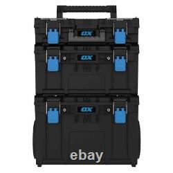 Système de rangement d'outils OX ToolTrek avec roues, ensemble de 3 pièces, modularité robuste, NOUVEAU