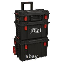 Système de stockage mobile Sealey Set de 3 pièces en plastique résistant aux chocs AP890