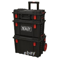 Système de stockage mobile Sealey Set de 3 pièces en plastique résistant aux chocs AP890