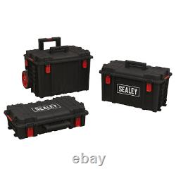 Système de stockage mobile Sealey Set de 3 pièces en plastique résistant aux chocs AP890