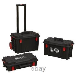 Système de stockage mobile Sealey Set de 3 pièces en plastique résistant aux chocs AP890