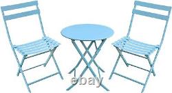 Table et chaises de bistro, ensemble de 3 pièces robuste, patio
