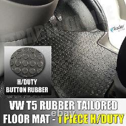 Tapis de sol en caoutchouc résistant VW T5 T6 avant double sur mesure 1 PC tapis de qualité