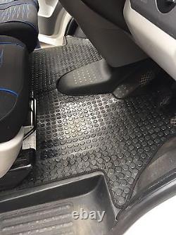 Tapis de sol en caoutchouc robuste sur mesure pour VW T5 Double avant, 1 pièce, qualité supérieure